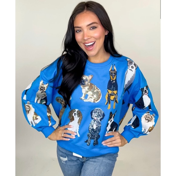 NWT Queen of Sparkles sequined dog sweatshirt - Picture 3 of 11